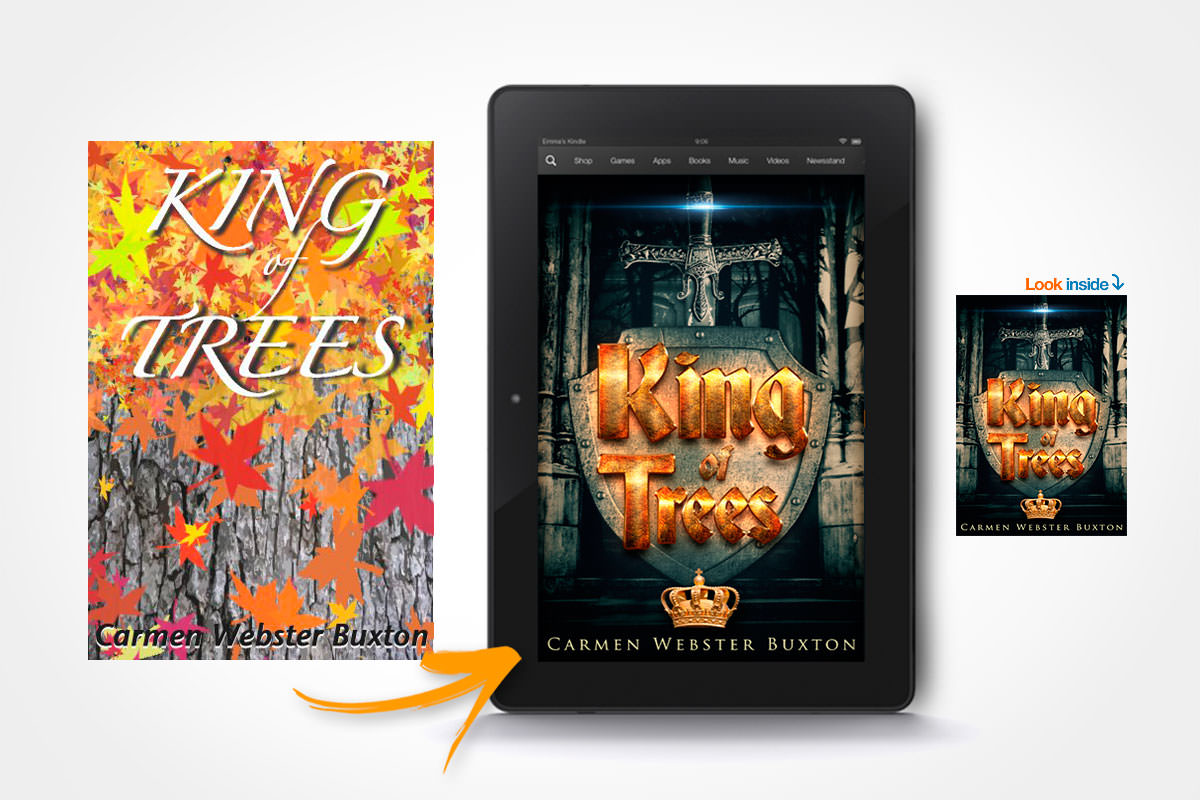 book cover redesign king of trees carmen webster