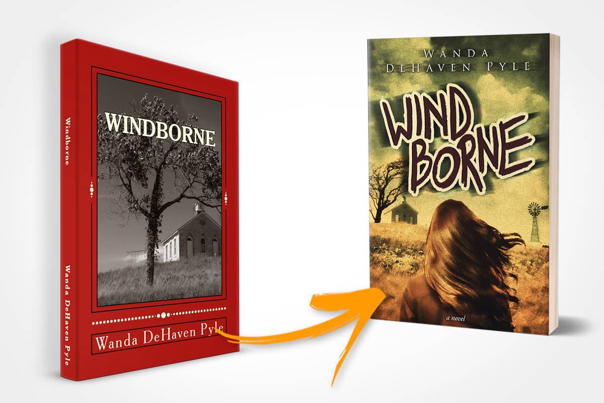 book cover redesign windborne