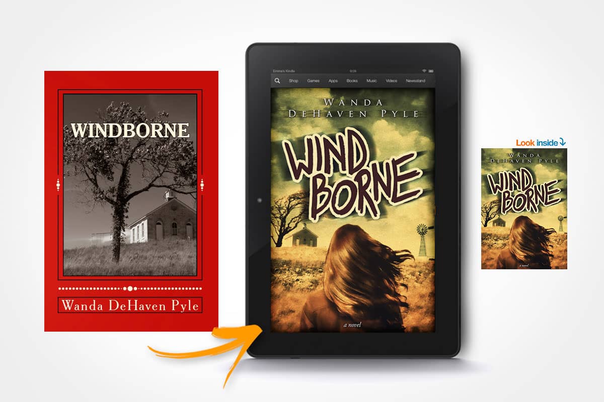 book cover redesign windborne