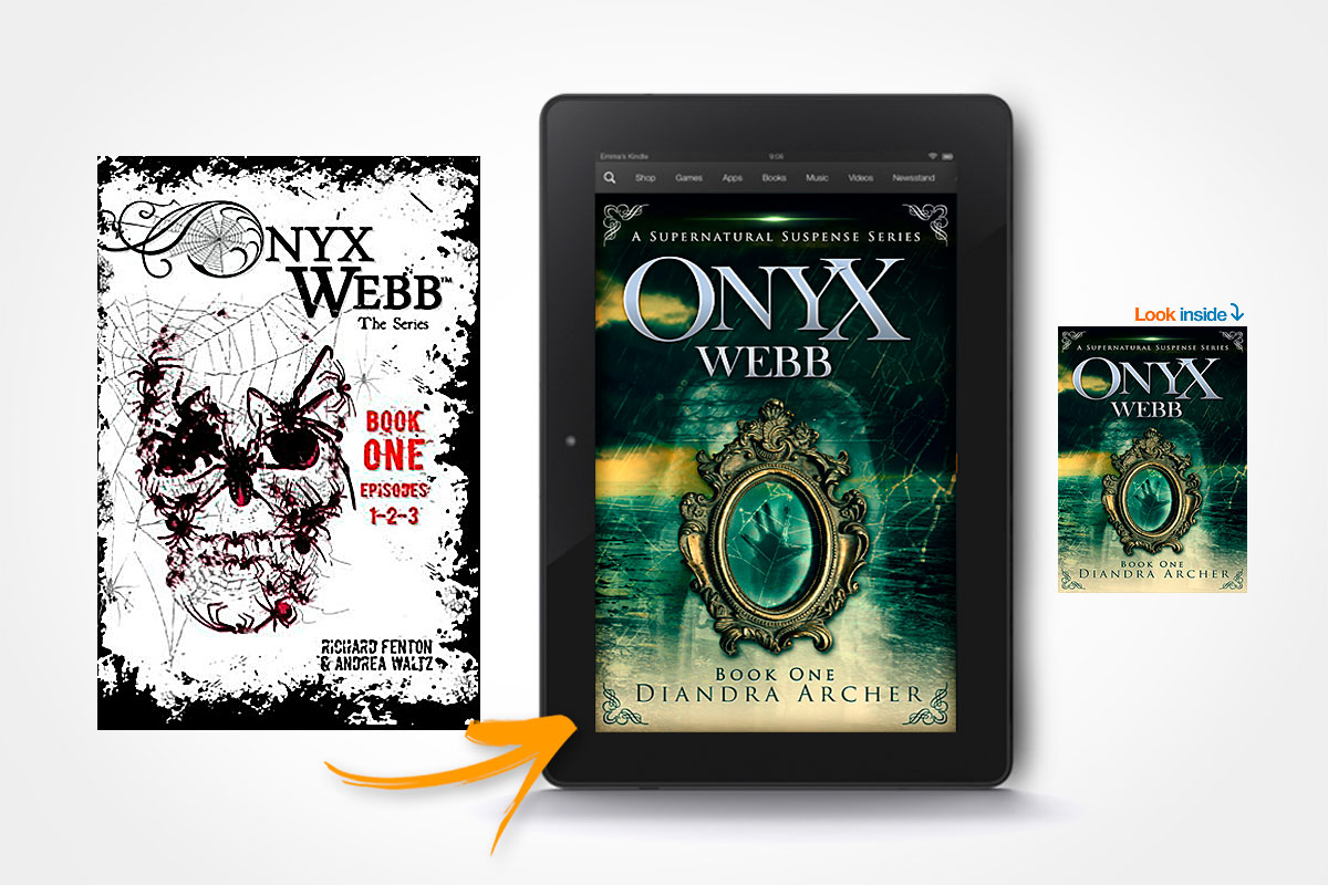 book cover redesign onyx webb book one