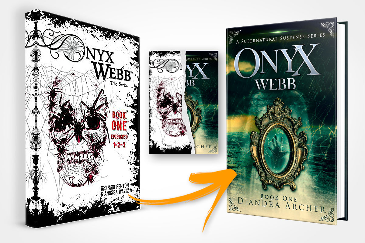 book cover redesign onyx webb book one