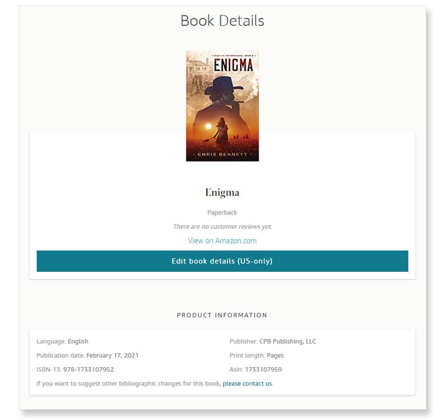 amazon author central book details
