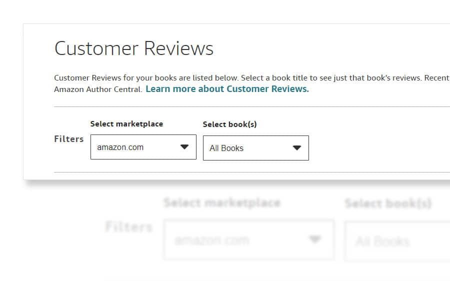 amazon author central customer reviews